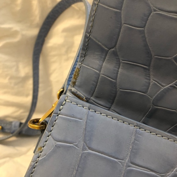 BY FAR MINI SKY BLUE CROCO EMBOSSED LEATHER - Picture 9 of 10